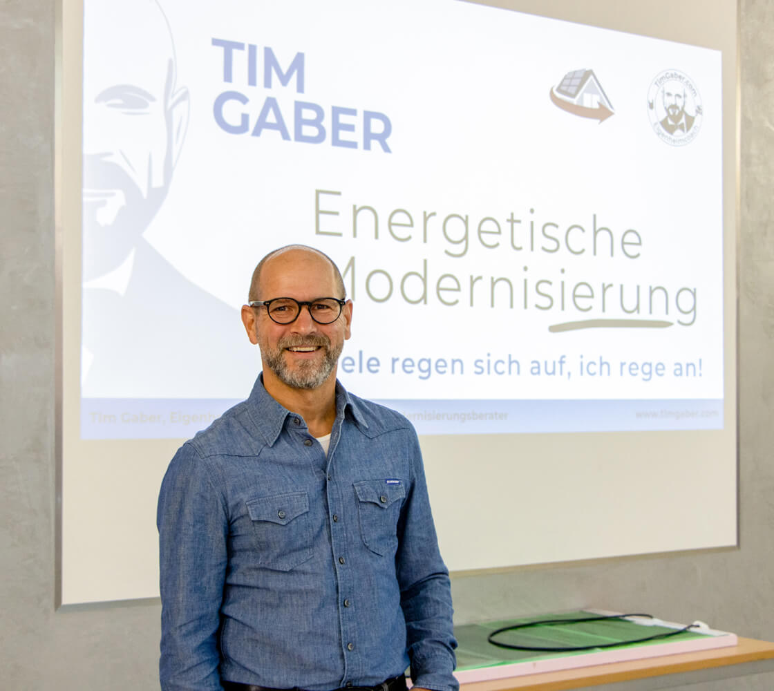 Infotag bei der CILING Infrarot-Heizsysteme mit Tim Gaber, zertifiziertem Modernisierungsberater und Vortrag