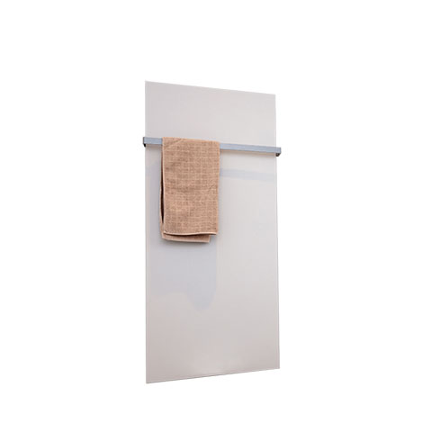 CILING Infrarot-Heizsysteme Wandheizung als Handtuchheizung Slim Line in elegantem Weiß im Badezimmer