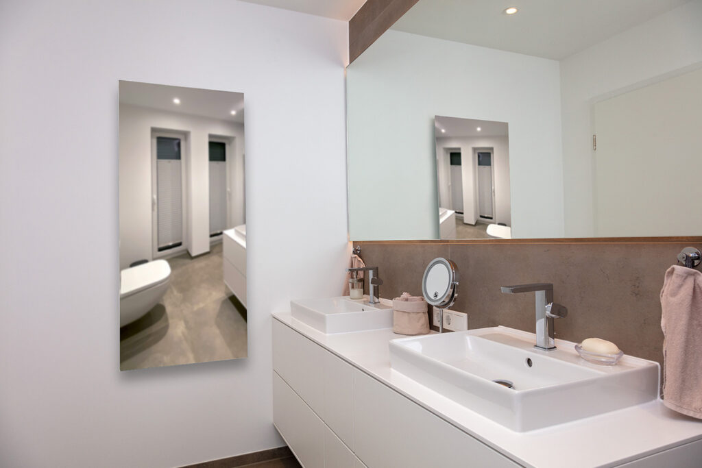 Spiegelheizung im schicken Design – Funktion und Optik optimal vereint – schnelle Wärme im Badezimmer oder Flur